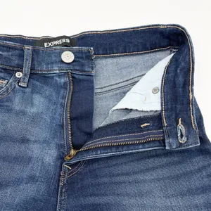 Express Womens Denim Shorts Size 0 Midi High Rise‎ Cuffed Summer Beachy Vacation thumbnail 6