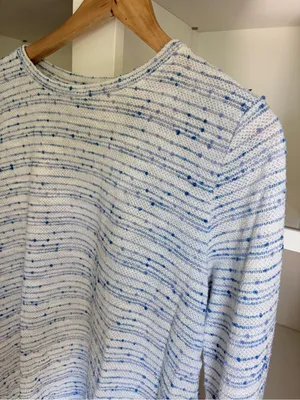 Loft Blue Boucle Textured Sweater thumbnail 3