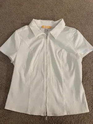 White Zip-Up Urban Outfitters thumbnail 3