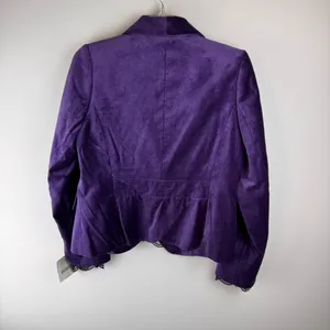 Apostrophe Women's Purple Velvet Blazer Black‎ Lace Sz 6P color purple NWT thumbnail 13