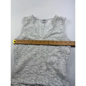 Bebe Womens White Floral Lace Sleeveless V-Neck Thong Bodysuit XS thumbnail 3