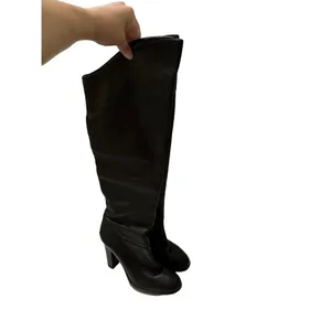 Reiss Women's Black Pull On Knee High Round Toe Leather Boots Size 39 EUR‎ thumbnail 7