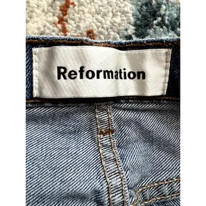 Reformation Cynthia High Relaxed Jean San Lucas wash Blue Jeans Size 27 thumbnail 6