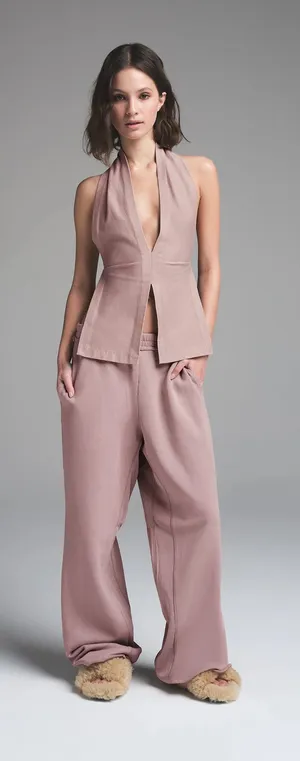 Skims Heavy Jersey Deconstructed Halter Top thumbnail 1