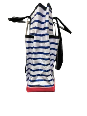 SCOUT blue and white striped utility tote bag thumbnail 5
