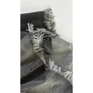 We The Free Womens Faded Black Denim Skirt Size 27 High Rise Cutoff Raw Hem Y2K thumbnail 7