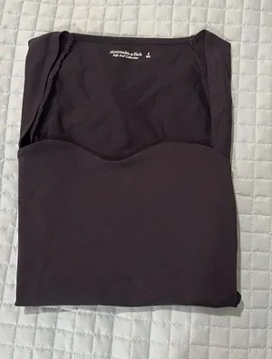 Abercrombie Soft A&F Collection Bodysuit Black Short Sleeve thumbnail 1