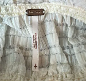 Free People Hailey Ivory Blouse Long Sleeve Crop thumbnail 7