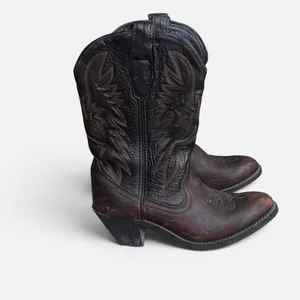 Brown Leather Western Cowgirl Masterson RB7467 Cowboy Boots Womens 8M thumbnail 4