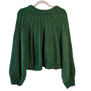 Urban Outfitters Green Martha Slouchy Knit‎ Pullover Crew Neck Sweater Small thumbnail 5