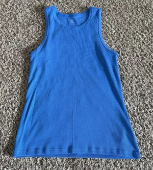 No Boundaries Women's Blue Ribbed Tank Top Size‎ Large thumbnail 1