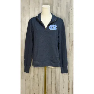 North Carolina Tar Heels Womnen's‎ Quarter-Zip Sweatshirt Blue Size Medium thumbnail 2