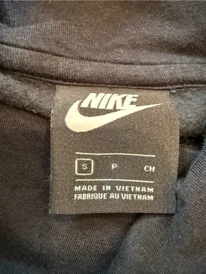 Nike Black Pullover Hoodie with White Swoosh Tag Women’s Size Small thumbnail 3