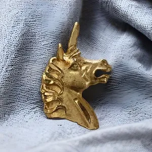 Vintage unicorn head pendant thumbnail 1