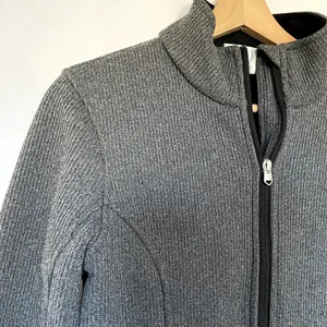 Spyder core‎ sweater gray insulated zip up jacket pockets women's size medium thumbnail 2