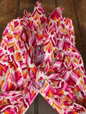 Pink Lily When We Met Multi Print Tie Back Tank, size XS, NWOT thumbnail 3