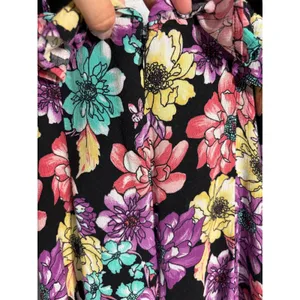 Lulus Dynah Black Floral Print Sleeveless Maxi Dress Fairy Vacation Party Sz M thumbnail 8