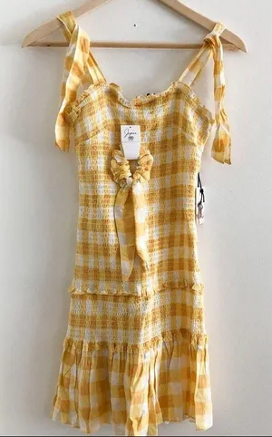 Sincerely Jules Dress Gingham Dress with Scrunchie thumbnail 5