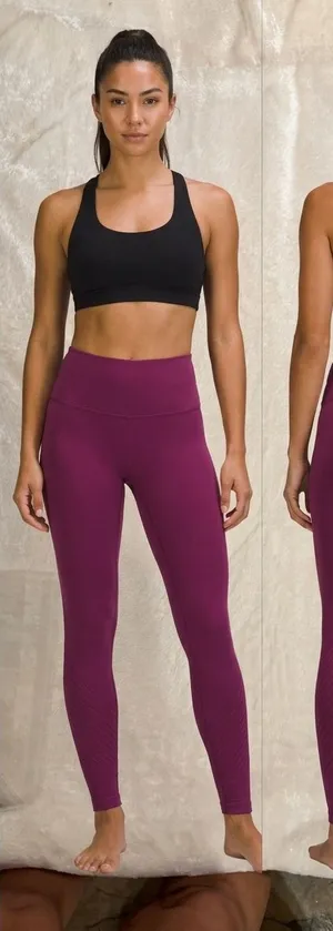 Lululemon Tight Stuff Tight II Berry Purple High Rise Running Leggings‎ Womens 6 thumbnail 1