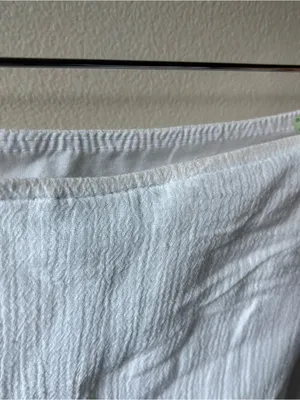 AGB White Flowy Cotton Maxi Skirt thumbnail 6