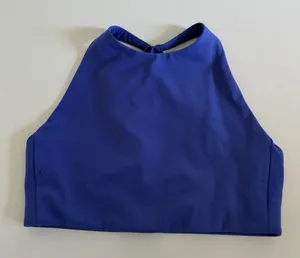 Girlfriend Collective Paloma Bra Cobalt Blue High Neck Sports Bra Small thumbnail 1