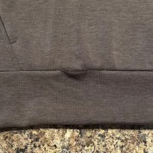 NEW Zella 1/2 Zip Pullover Oversized Athleisure Stretch Pocket Brown L Flaw thumbnail 6