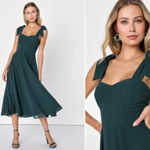 LULUS Prom Wedding Bridesmaid Sexy Classy Bustier Flowy Flirty Midi Dress thumbnail 2