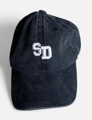 Vintage Style Dad Cap Washed Navy Baseball Cap San Diego 100% Cotton thumbnail 1