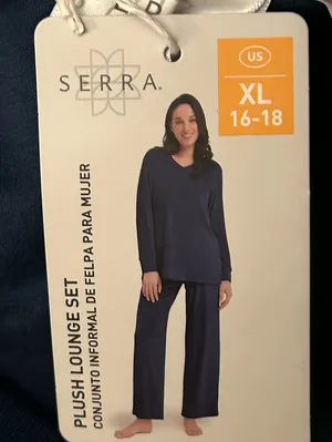 SERRA Lounge Set - V- neck Top & Wide Leg Pants size XL 16/18 oversized thumbnail 4