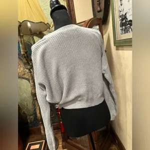 Hollister Crop Sweater Pale Blue Size Small thumbnail 3