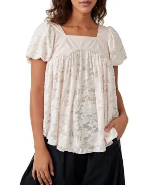 FREE PEOPLE Sunrise To Sunset Top in Champagne Dream Size Medium thumbnail 1