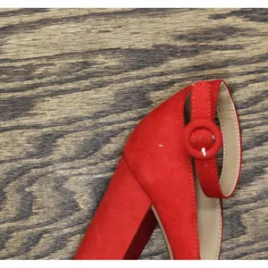 NEW Sun + Stone Womens Reeta Block-Heel Platform Sandals Red 5M thumbnail 11