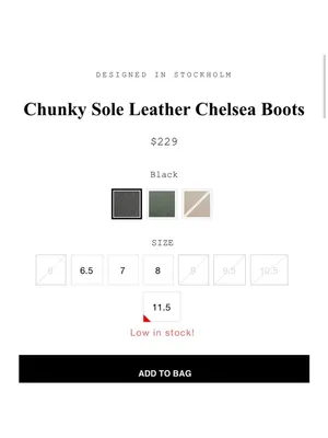 & other stories Chelsea leather ankle boots black NEW 38 US7 thumbnail 3
