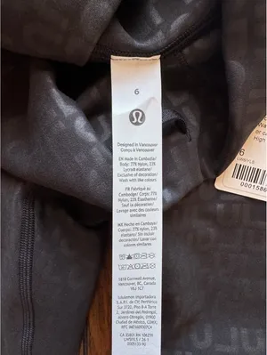 Lululemon Wunder Train No Line High Rise 25” Lulu Stack Emboss Black Size 6 NWT thumbnail 6