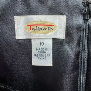 Talbots Short Sleeve Mini Dress Black Velvet 10 thumbnail 6