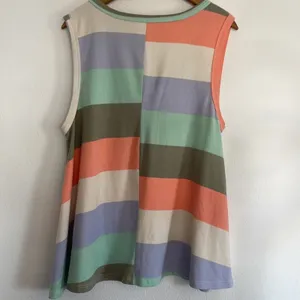 Bluivy Striped Swing Laid Back California Style Multi-Color Tank sz L thumbnail 4