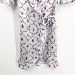 Hill House Nima Dress in Cabernet Trellis Floral Silk Extra Small thumbnail 6