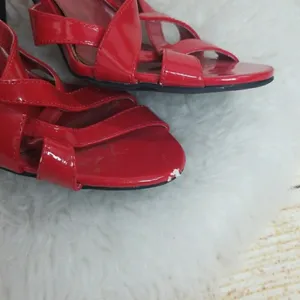 Miss Me Symbol strappy red slingback heels size 8.5 thumbnail 7