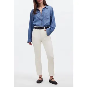 Madewell The Perfect Vintage Jean Womens 24 Tile White‎ Raw Hem High Rise Denim thumbnail 13