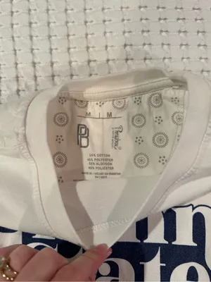 Pressbox White Crop Tee with Navy Penn State Logo thumbnail 2