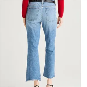 EUC J.Crew Tall 9" demi-boot crop jean in Ruby wash Sold Out Sz 28 Broken Zipper thumbnail 2
