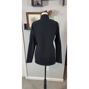 Nike Womens Dri-FIT 1/4 Zip Pullover Black Nirvana 360 Graphic Small thumbnail 2