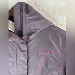 Marmot M Windbreaker Pocketed Jacket in Grape with Deep Purple Trim thumbnail 2