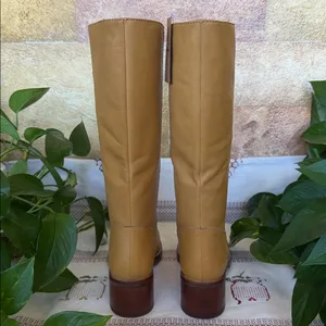 NEW Frye Women’s Camryn Leather Tall Pull-On Banana Knee-High Heel Boots Size 10 thumbnail 11