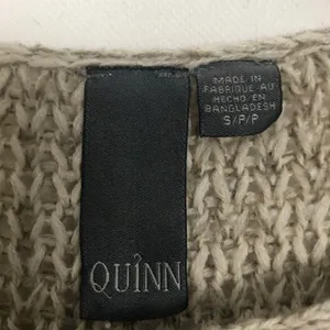 Quinn Open Knit Pullover Crop Sweater Brown thumbnail 3