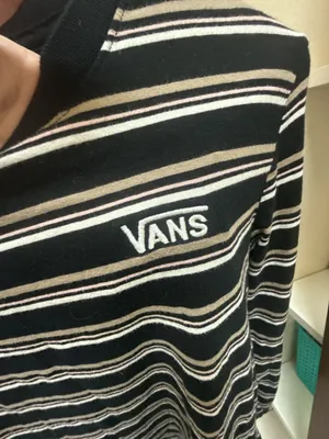 Vans Pismo Striped Long Sleeve T-Shirt Black White Tan Pink X-Small thumbnail 3