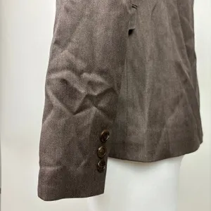 Marie Claire Paris Womens Brown One Button Notch Lapel Collar Blazer Jacket Sz S thumbnail 5