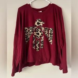 Ariat Ladies Jungle Queen Red Long Sleeve Top Size Size Large Soft Comfort thumbnail 2
