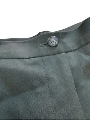 Lauren Ralph Lauren Womens 4 Olive Green Worsted Wool Wide Leg Trouser Pants EUC thumbnail 7