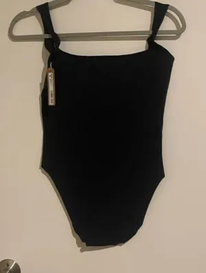 Skims Nwt Raw Edge Intimates Bodysuit Onyx L thumbnail 2